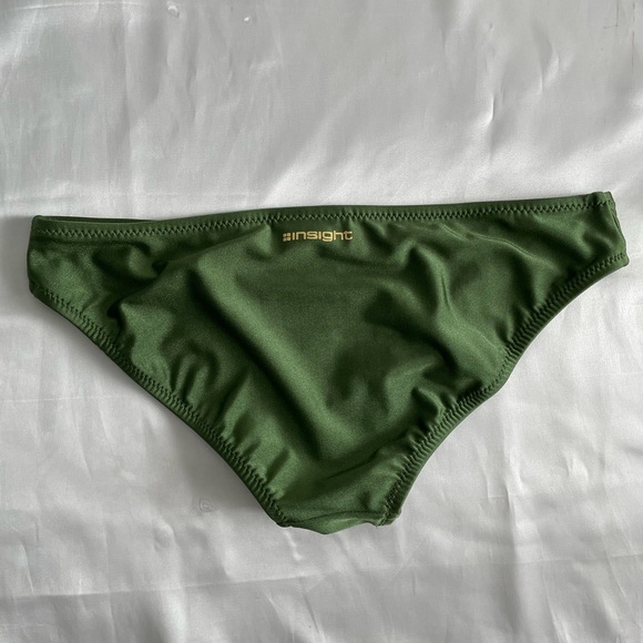 I⭐nsight Womens Size Medium Green Shiny Metallic Bikini Bottom - Picture 1 of 12